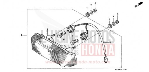 FEU ARRIERE CBR600FP de 1993